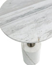 John Richard Illuminated Marble Table Floor Lamp with Polished Nickel Accents
