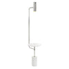John Richard Illuminated Marble Table Floor Lamp with Polished Nickel Accents