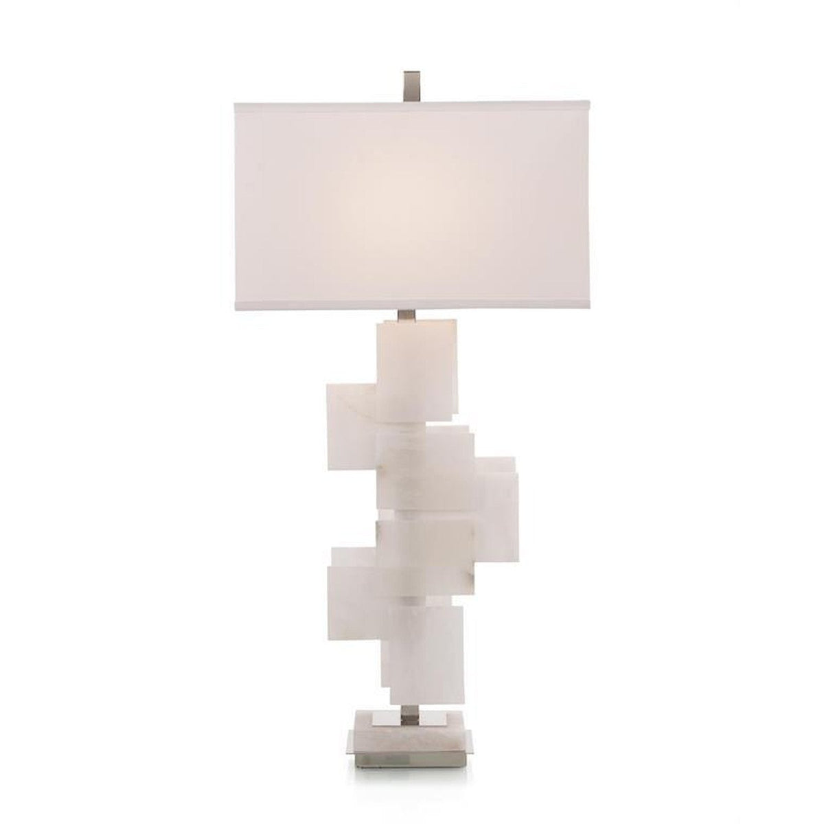 John Richard Mondrian in White Alabaster Table Lamp