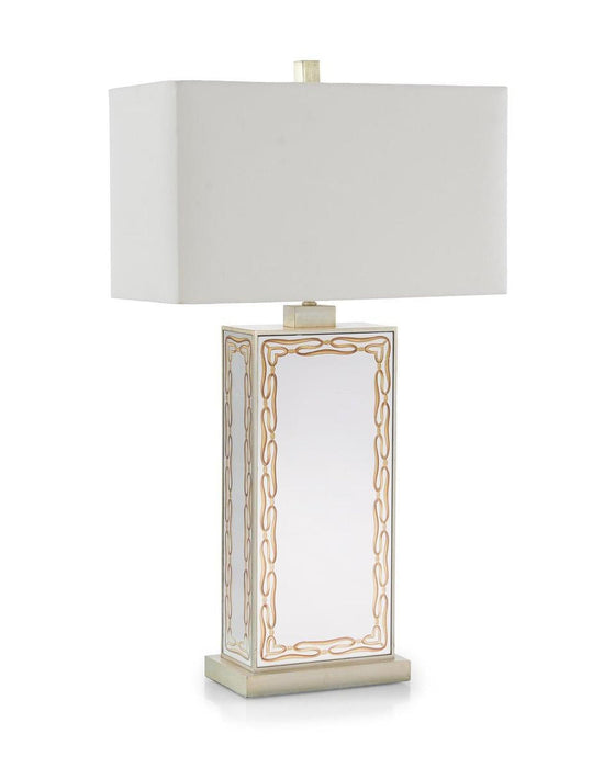 John Richard Eglomise And Champagne Gold Table Lamp