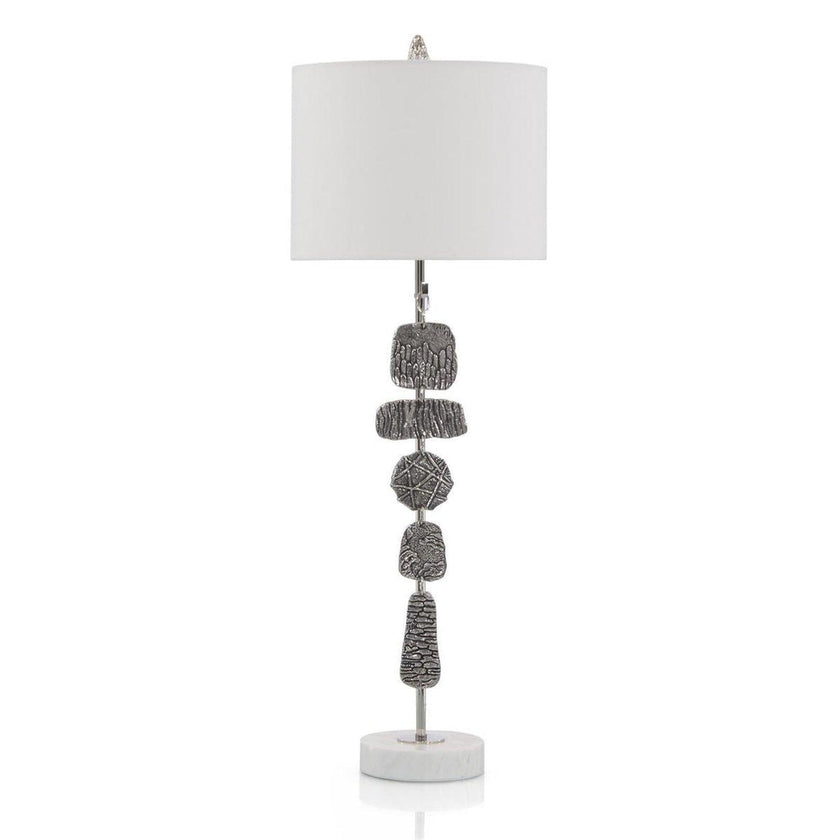 John Richard Nickel Medallion Table Lamp