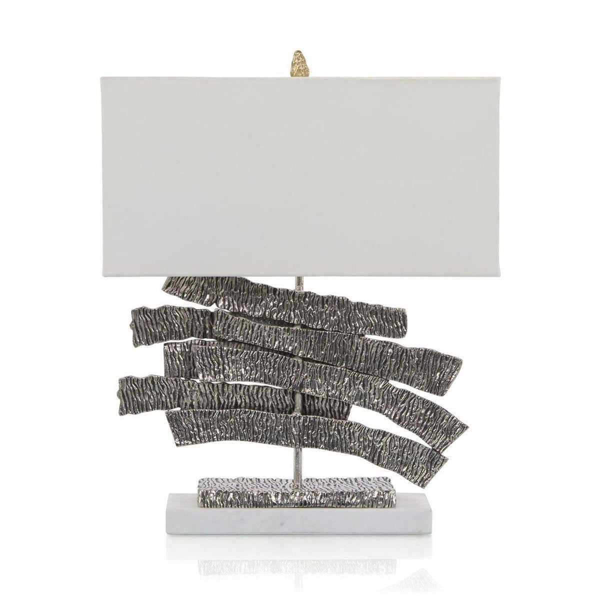 John Richard Nickel Crinkle Swoosh Lamp