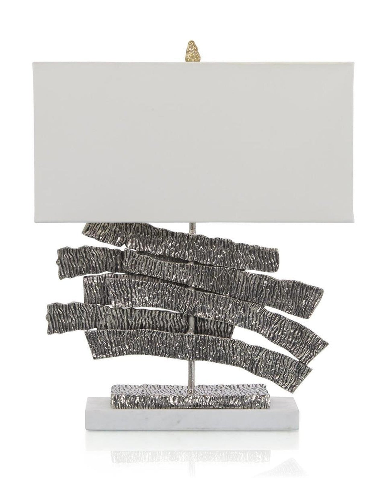 John Richard Nickel Crinkle Swoosh Lamp