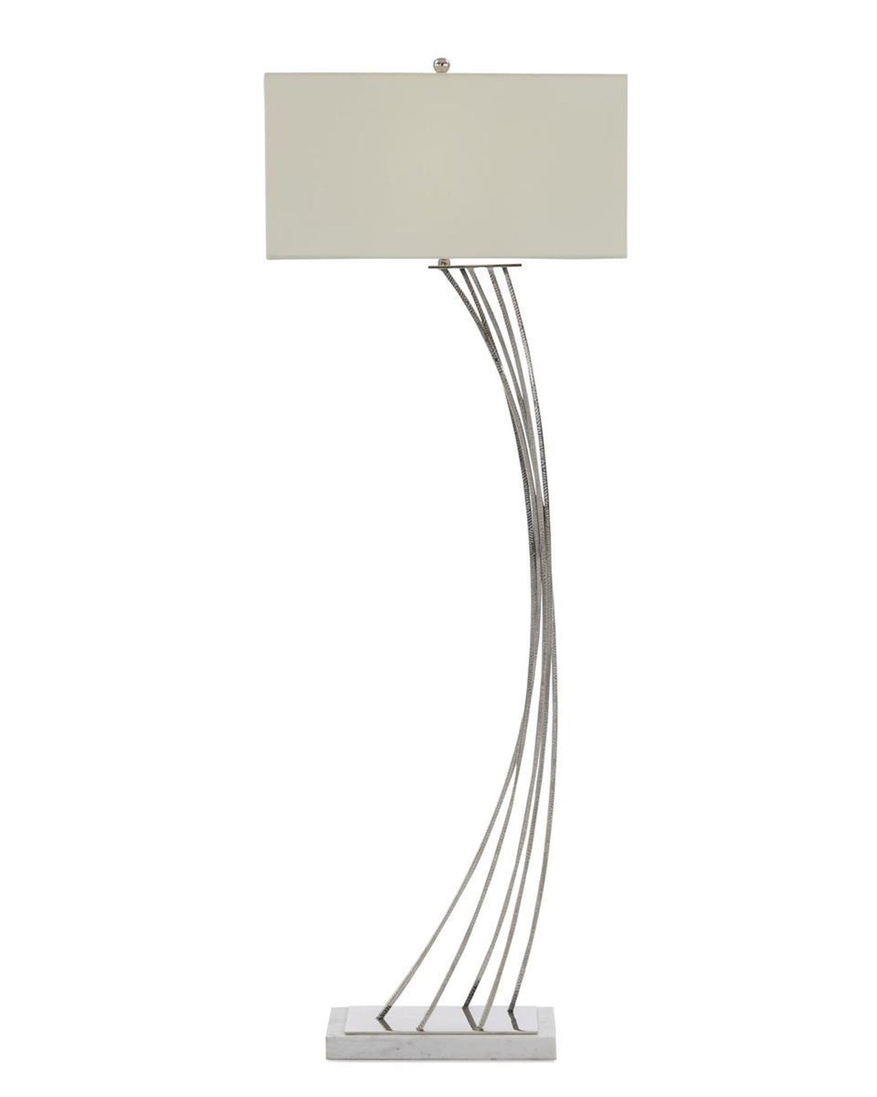 John Richard Cambered Nickel Floor Lamp