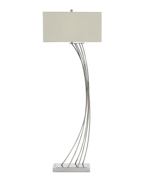 John Richard Cambered Nickel Floor Lamp