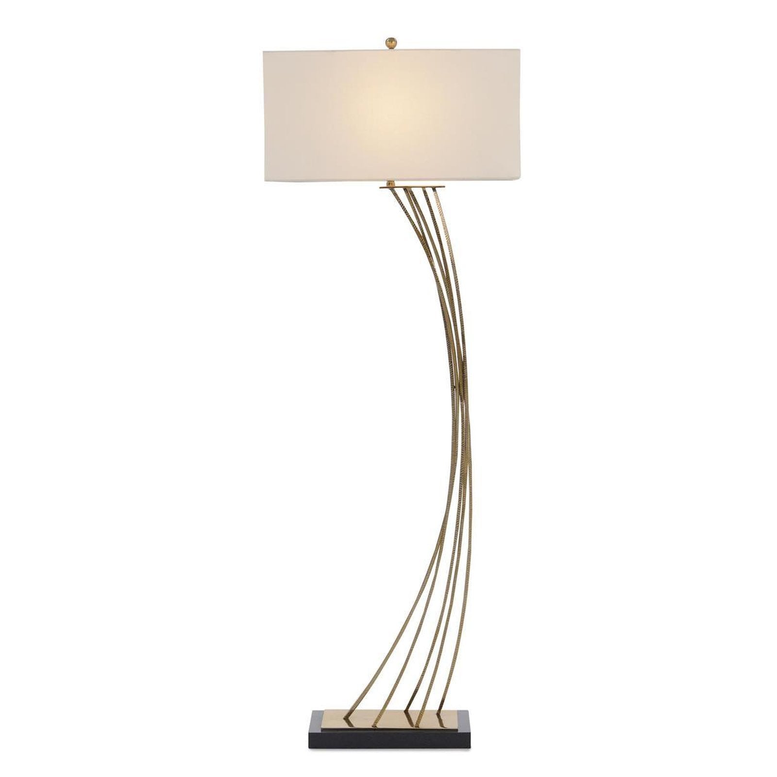 John Richard Cambered Brass Floor Lamp