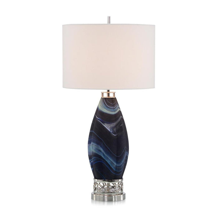 John Richard Navy Blue Northern Lights Table Lamp