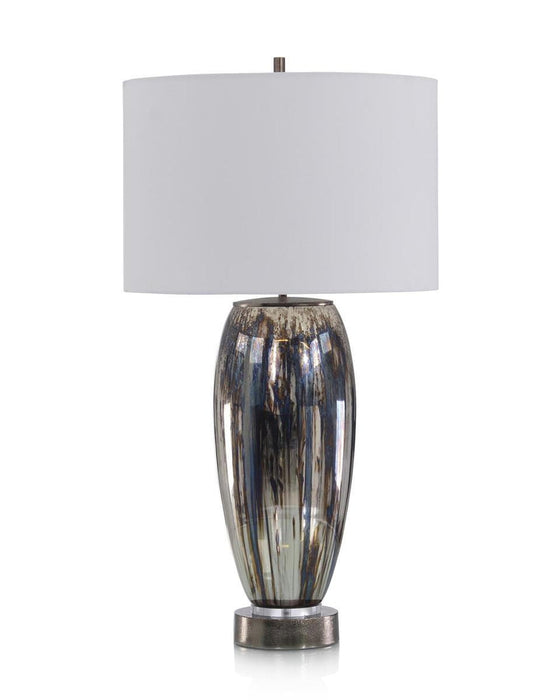 John Richard Sapphire and Silver Glaze Table Lamp