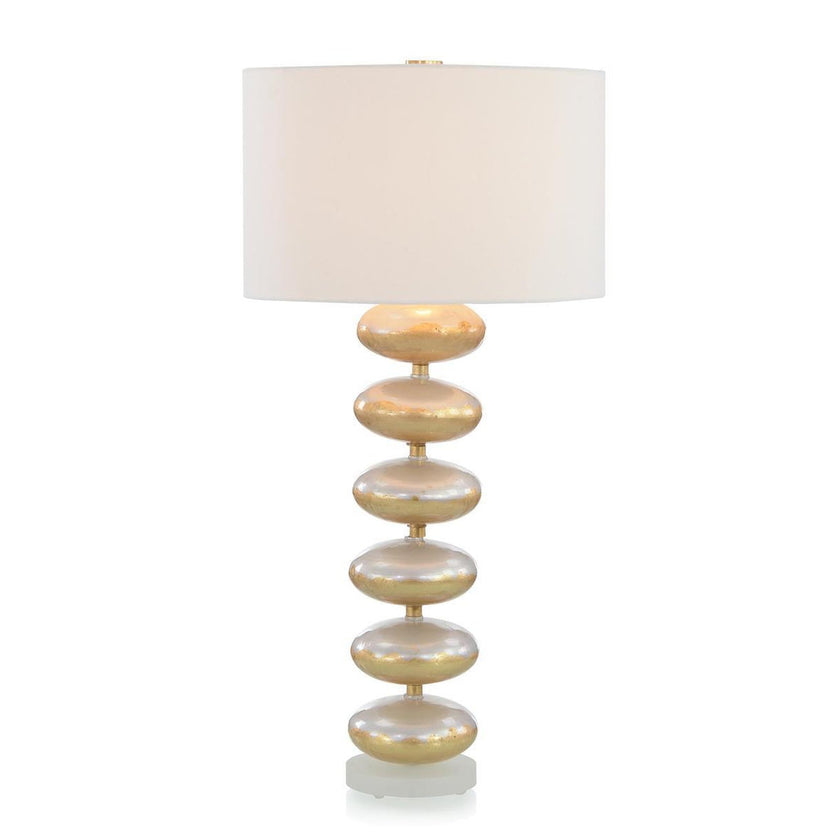 John Richard Pearlized Glass Orb Table Lamp
