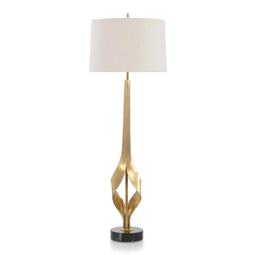 John Richard Graceful Brass Buffet Lamp