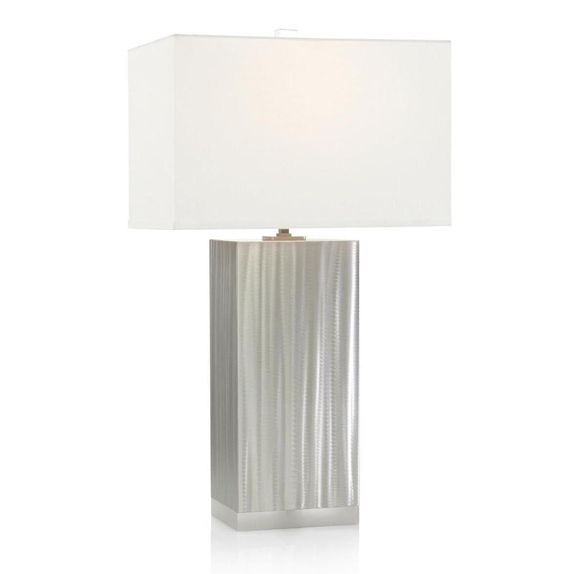 John Richard Stainless Steel Brushed Spiral Table Lamp