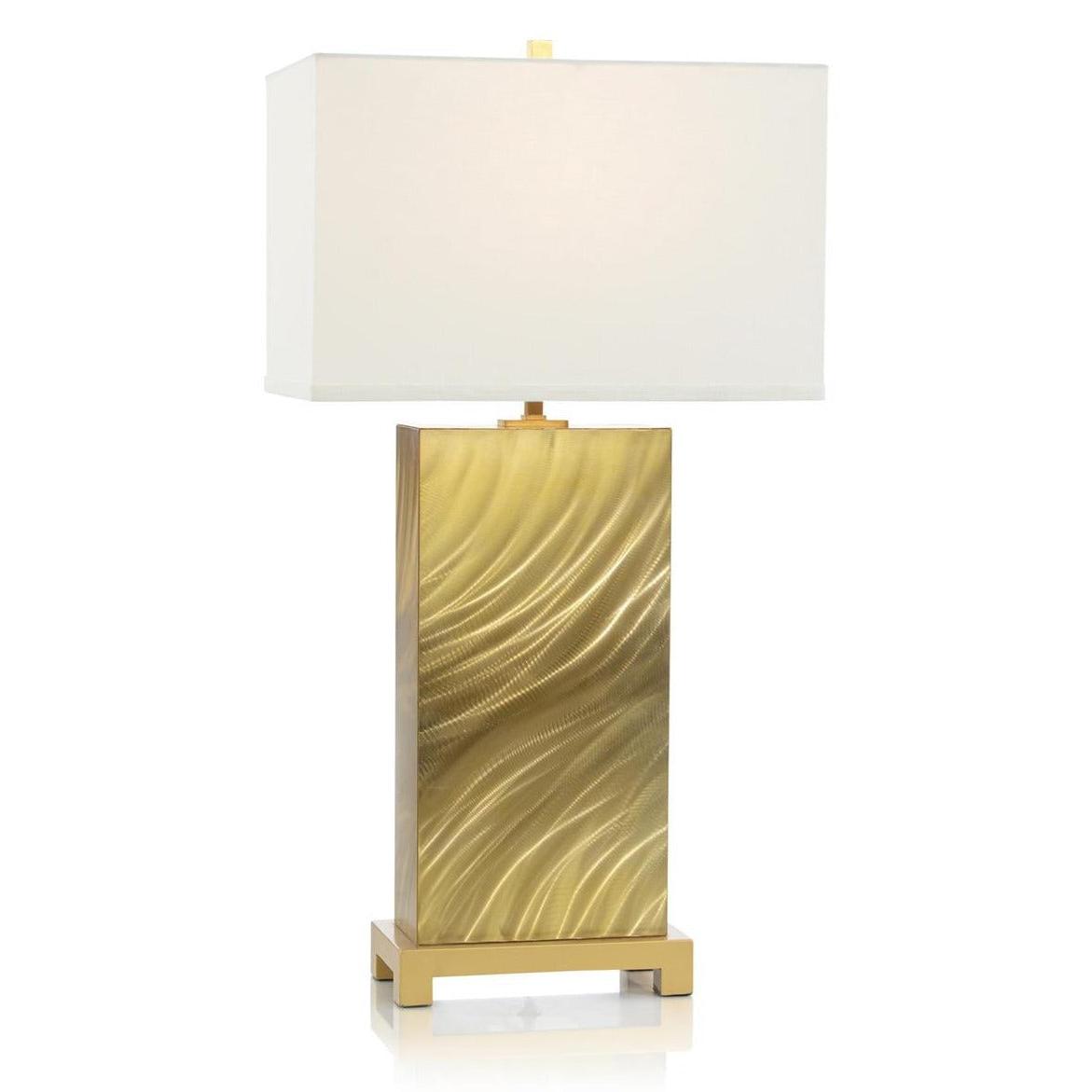 John Richard Stainless Steel Brushed Spiral Table Lamp