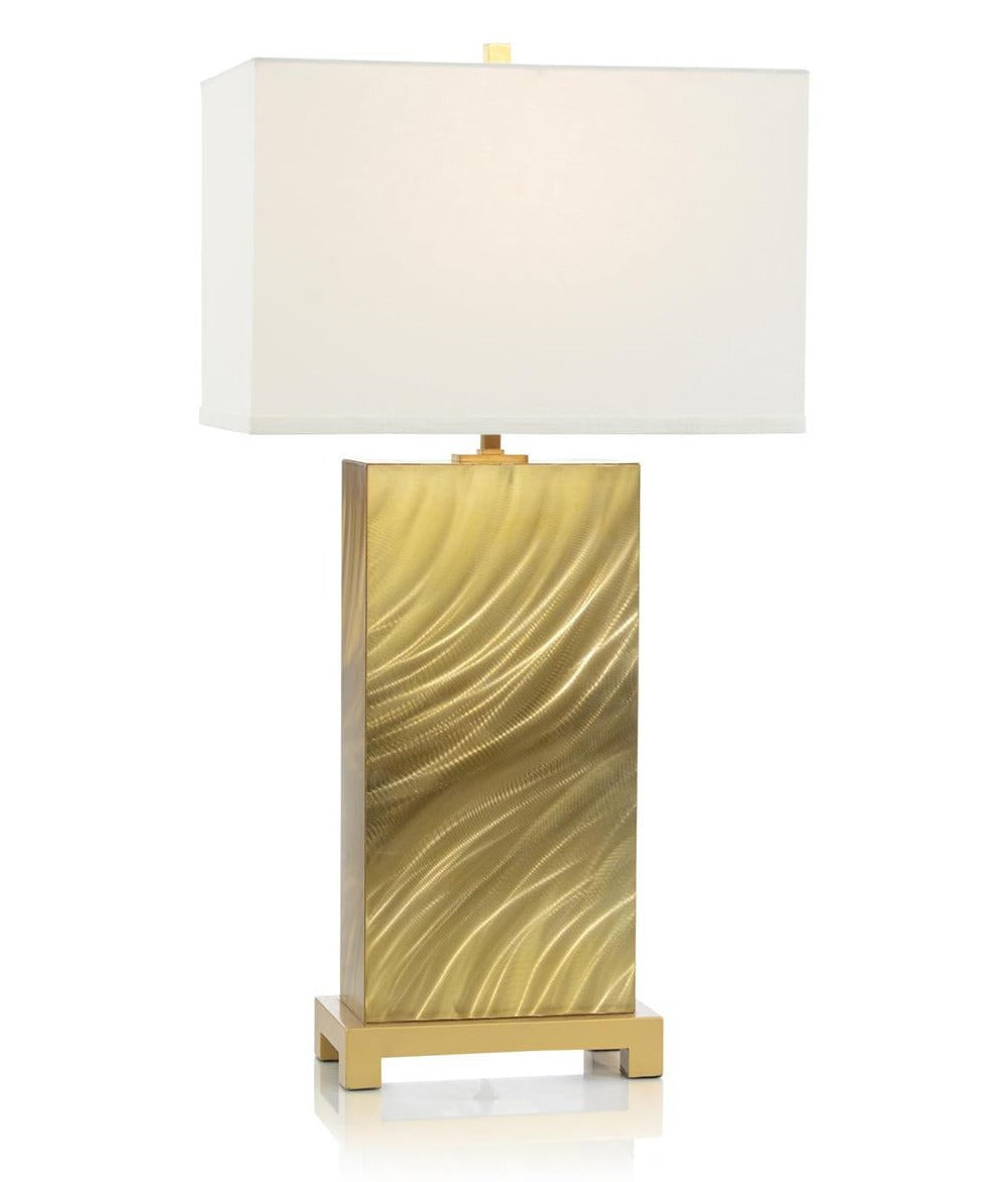 John Richard Stainless Steel Brushed Spiral Table Lamp