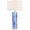John Richard Cylinder Blue and Clear Resin Table Lamp