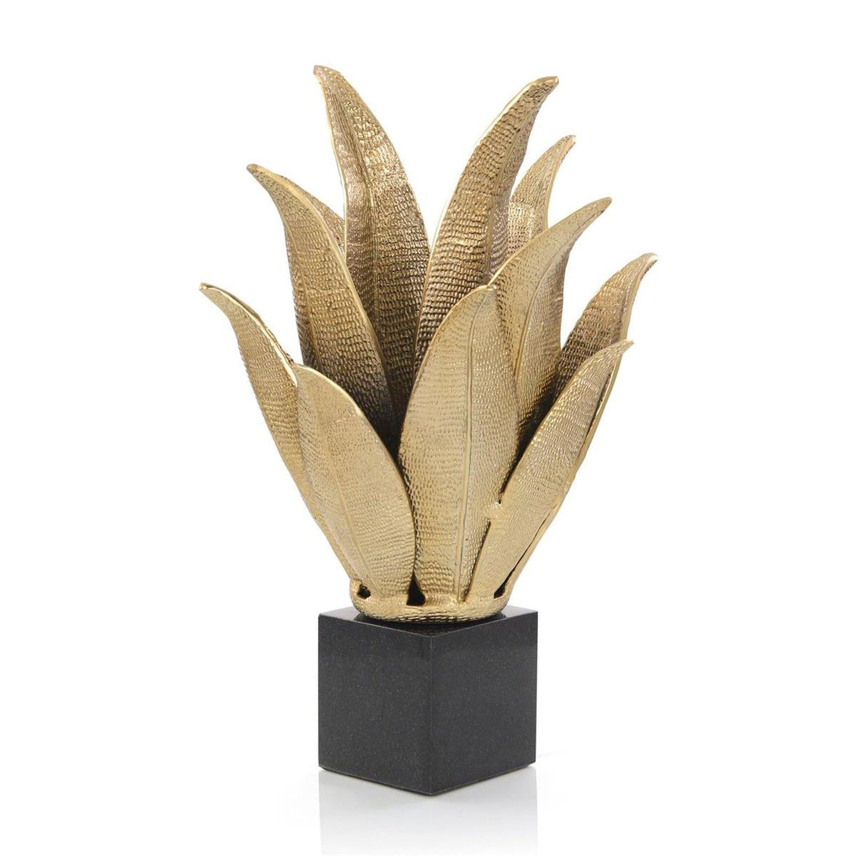 John Richard Handcrafted Brass Leaf Accent Lamp