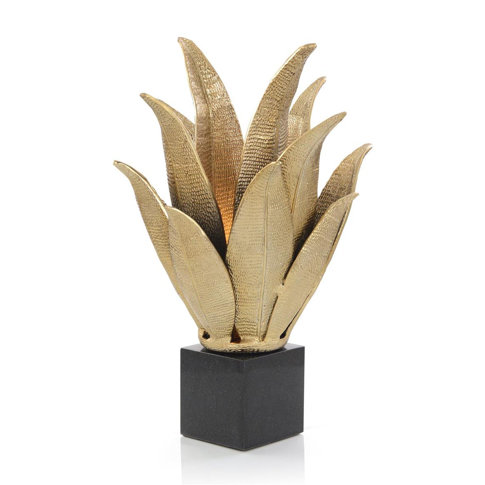 John Richard Handcrafted Brass Leaf Accent Lamp