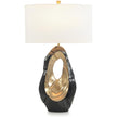 John Richard Black and Metallic Gold Sculpture Lamp
