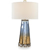 John Richard Sapphire Blue and Cognac Glass Table Lamp