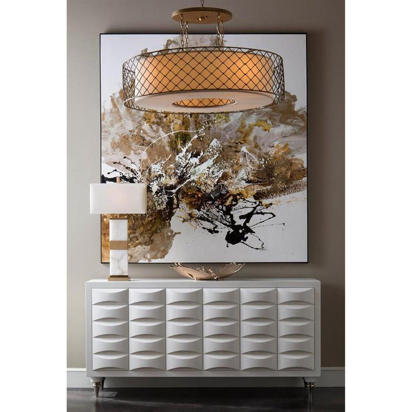 John Richard Alabaster Column Table Lamp
