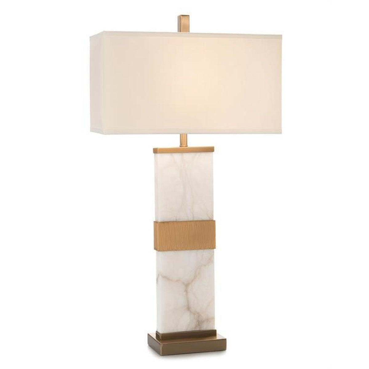 John Richard Alabaster Column Table Lamp