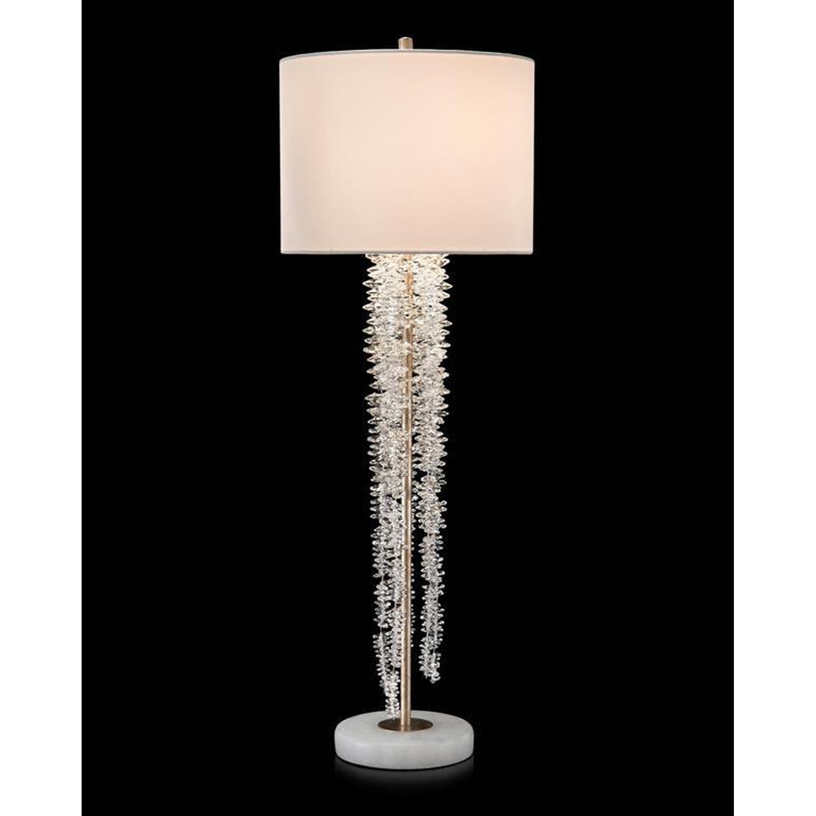 John Richard Cascading Crystal Waterfall Table Lamp Tall