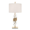 John Richard Brass and Crystal Rod Table Lamp
