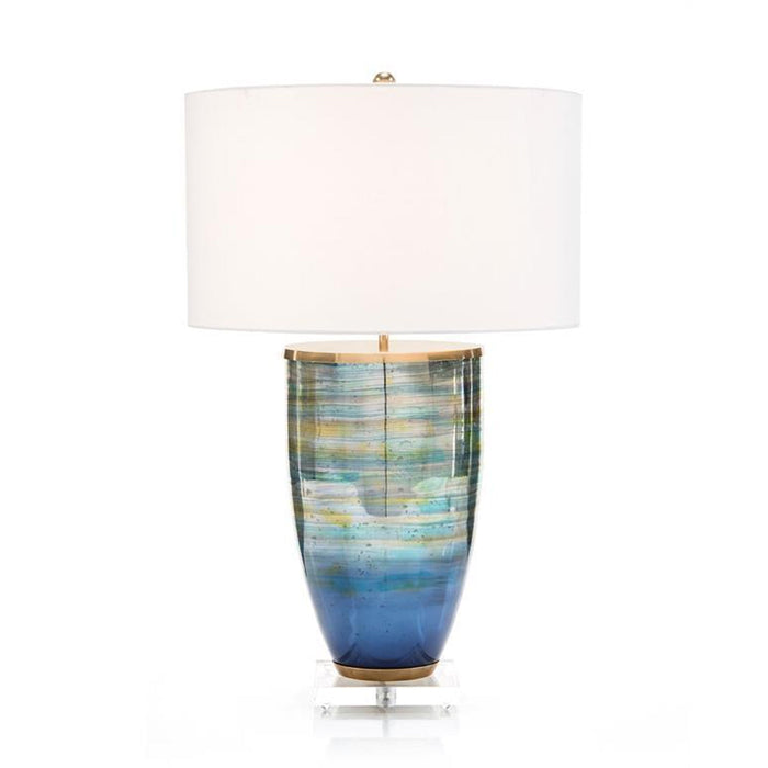 John Richard Blue Striated Glass Table Lamp