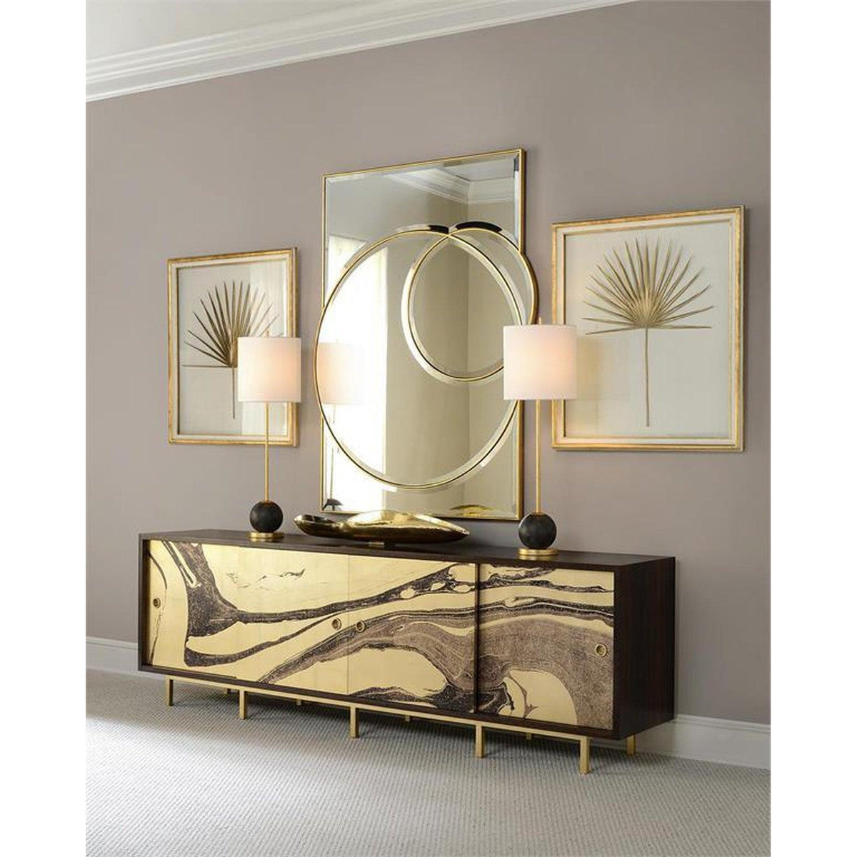 John Richard Concrete Sphere Buffet Lamp