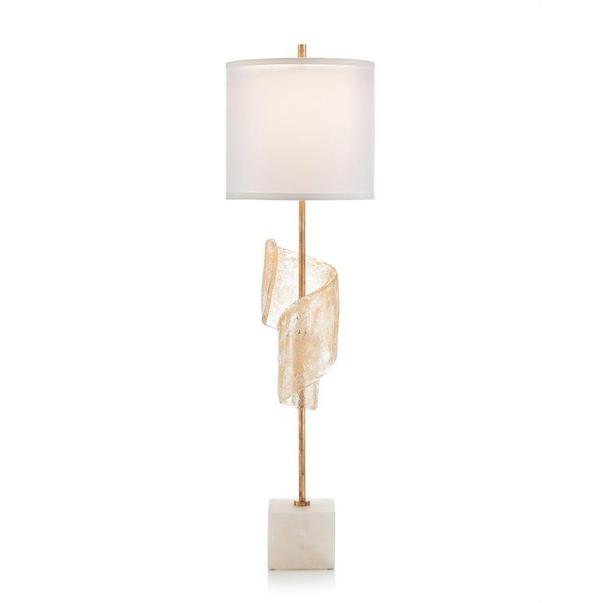John Richard Furls with Hint of Gold Buffet Lamp