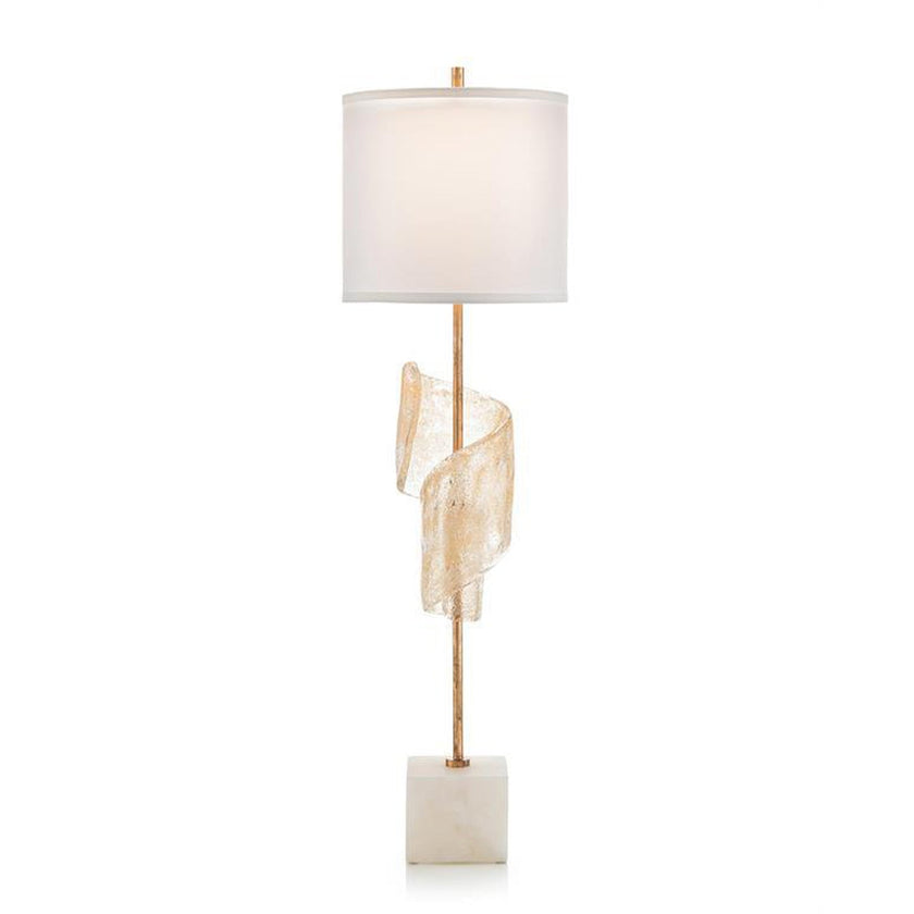 John Richard Furls with Hint of Gold Buffet Lamp