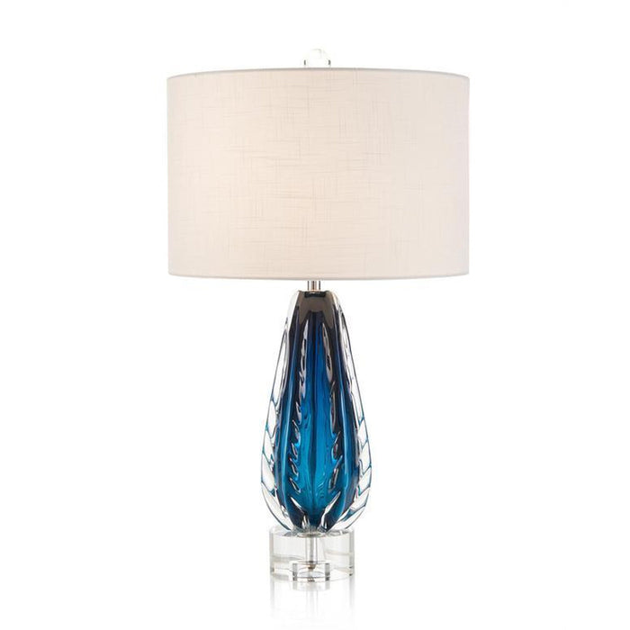 John Richard Amalfi Blue and Clear Glass Table Lamp