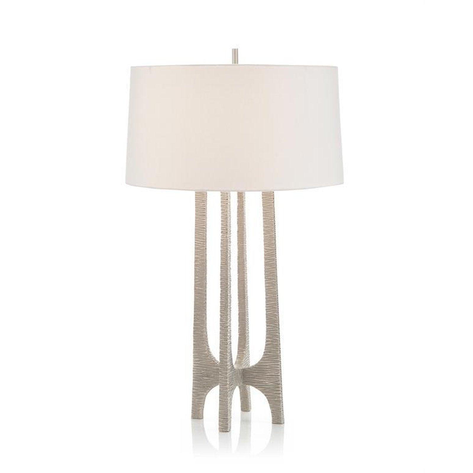 John Richard Textured Arc Table Lamp in Nickel