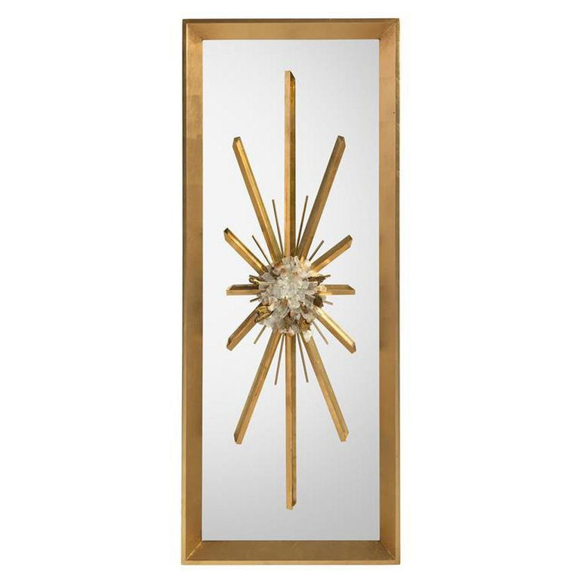 John Richard Golden Crystal Burst Mirror I