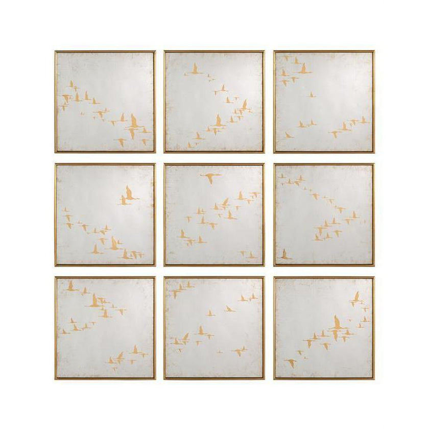 John Richard Set of Nine Migration Mirrors