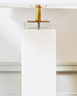 John Richard White Alabaster Column Table Lamp Floor Sample