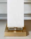 John Richard White Alabaster Column Table Lamp Floor Sample