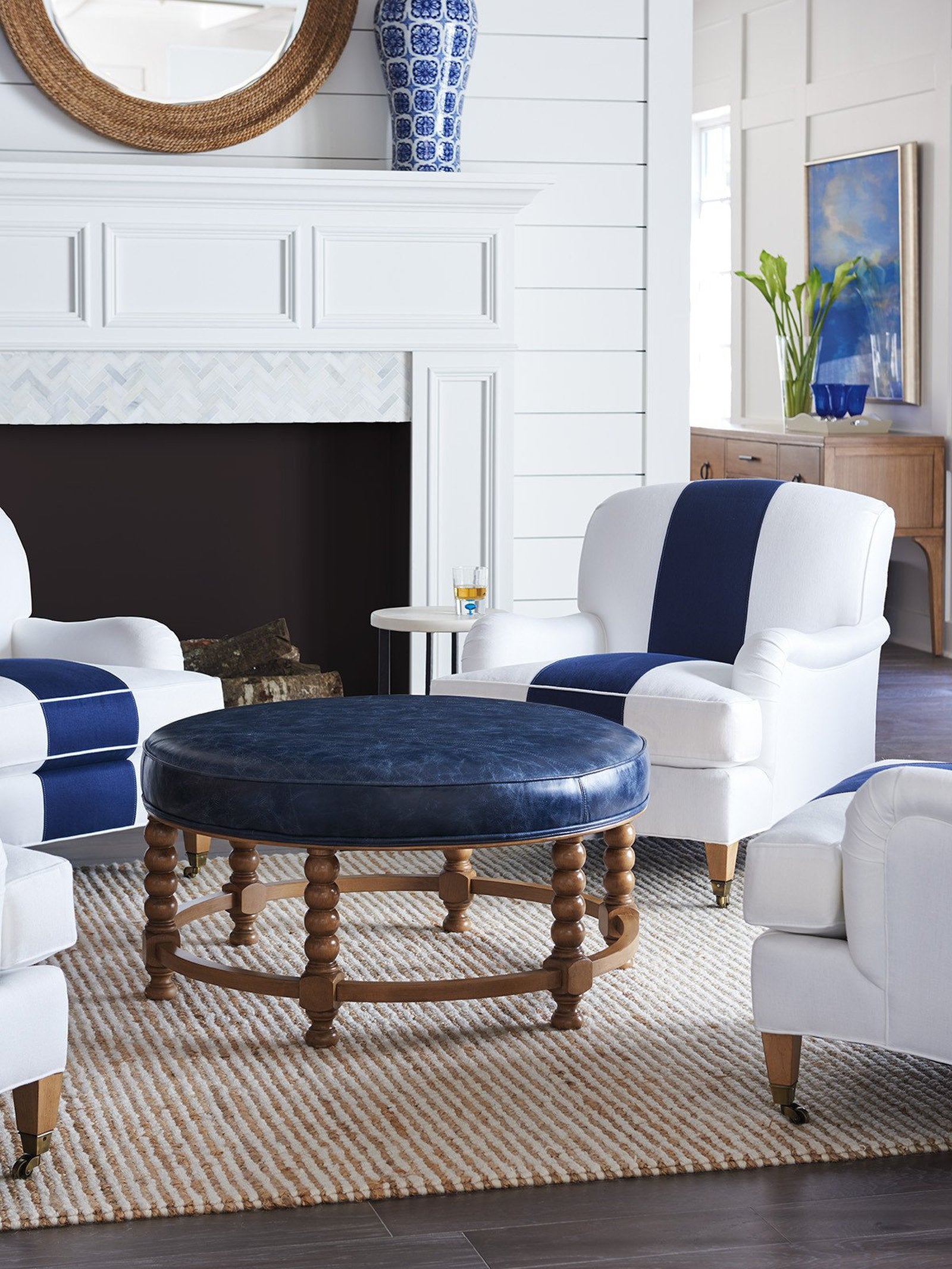 Barclay Butera Upholstery Naples Cocktail Ottoman
