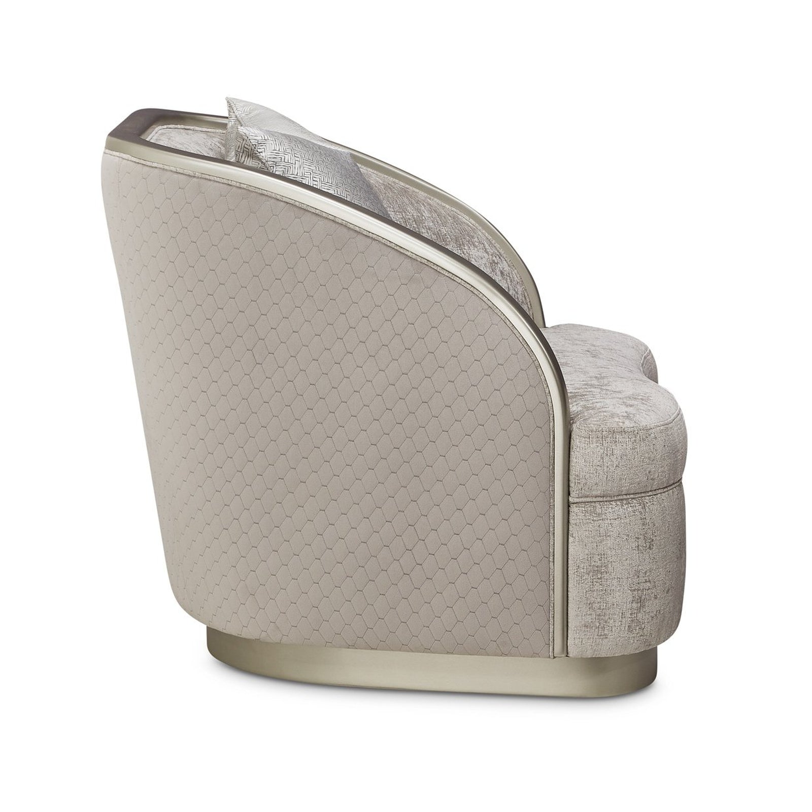 Michael Amini Lanna Matching Chair Storm Silver Mist