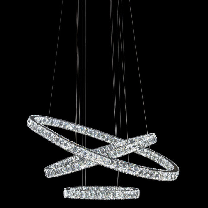 Michael Amini Lighting Asteroids Led Chandelier Oval Rings