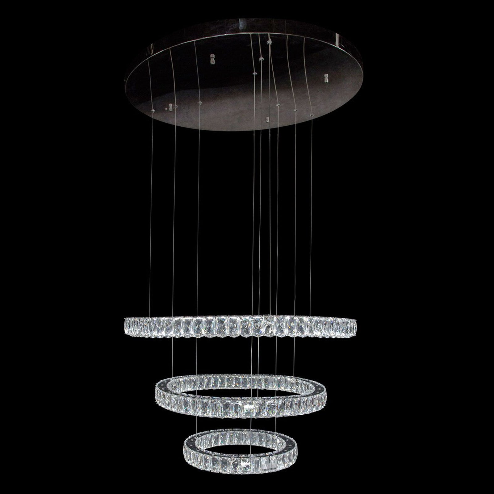 Michael Amini Lighting Asteroids LED Chandelier Round Rings Small