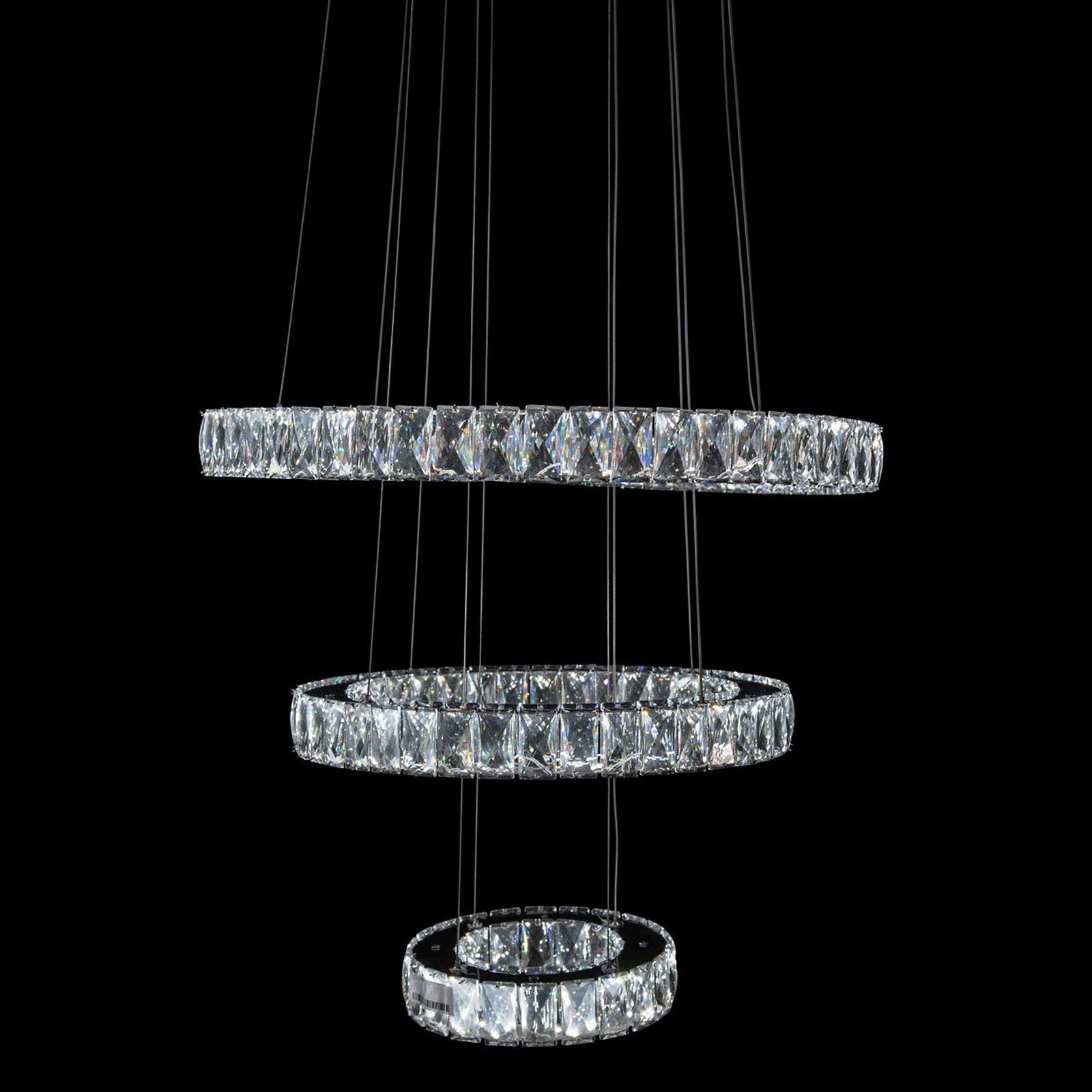 Michael Amini Lighting Asteroids LED Chandelier Round Rings