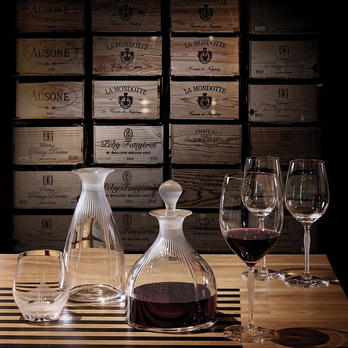 Lalique 100 Points Burgundy Glass