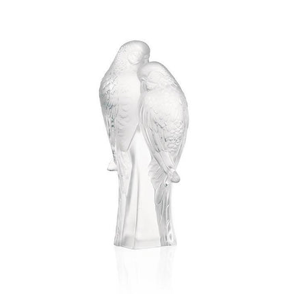 Lalique 2 Parakeets Sculpture