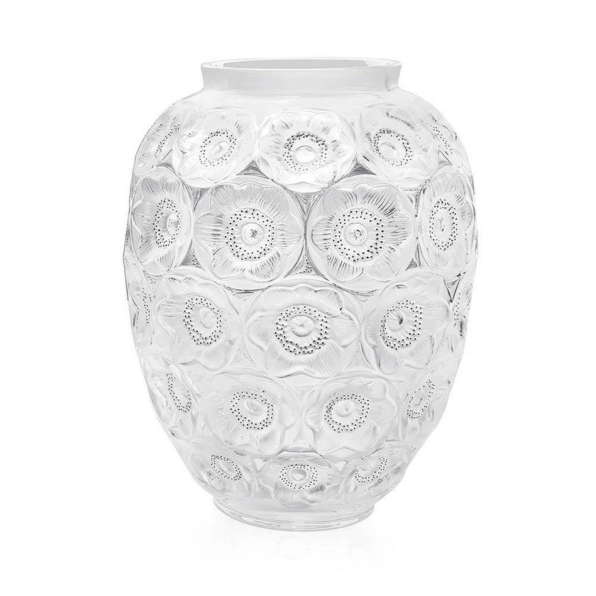 Lalique Anemones Grand Clear Vase