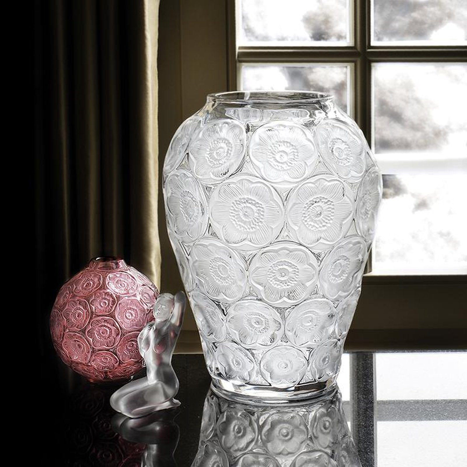 Lalique Anemones Vase