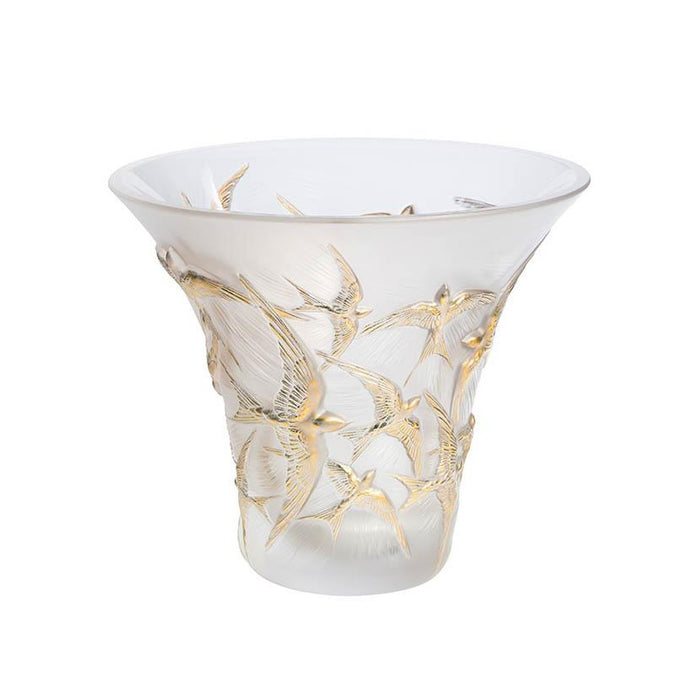 Lalique Hirondelles Flared Vase