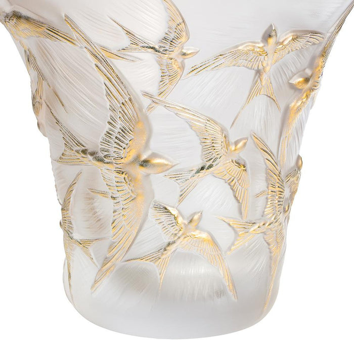 Lalique Hirondelles Flared Vase