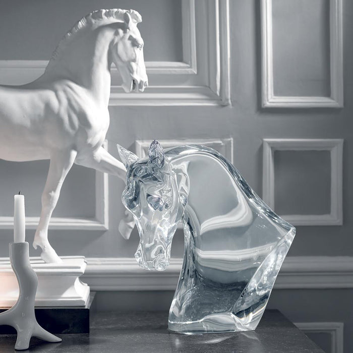 Lalique Horse's Head Sculpture