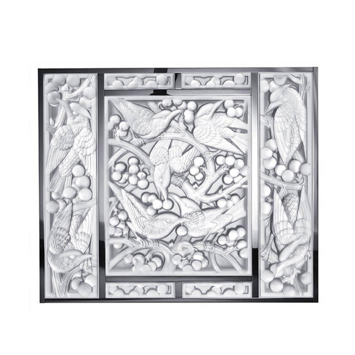 Lalique Merles Et Raisins Head Down Decorative Panel Arrangement