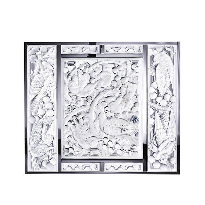 Lalique Merles Et Raisins Head Up Decorative Panel Arrangement